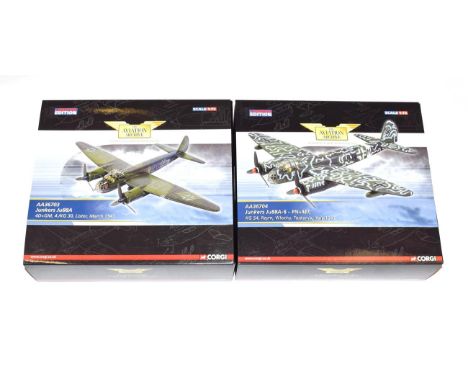 Corgi Aviation Archive 1:72 Scale Two Junkers Ju88s AA36703 Lister March 1943 and AA36704 Toskania Italy 1943 (both E boxes E