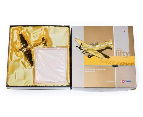 Corgi 1:72 Scale AN31920 Supermarine Spitfire MkI Gold Plated Limited Edition No.0039 of 50 Distributed Worldwide (E box E)