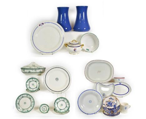 Various Shipping Companies Ceramic Group Lamport &amp; Holt; serving dish with cover, plate, side plate, five saucers and a s