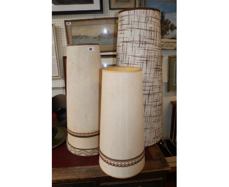 Collection of Retro 1970s Tall Lamp Shades 