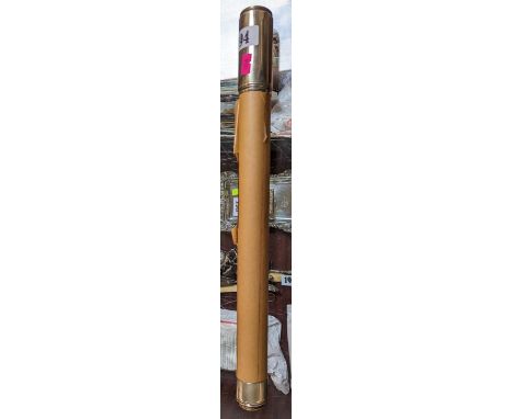 Military Issue Chromed Telescope with broad arrow marking with sun shade cover 