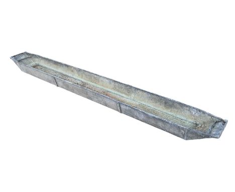 AGRICULTURAL GALVANIZED FOOTBATH/TROUGH, 18 (h) x 304 (w) x 35cms (d)Provenance: private collection Conwy