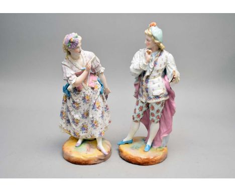 A pair of large Paris porcelain figures attributed to Vion et Baurycirca 1860-70modelled as a male artist and his female comp