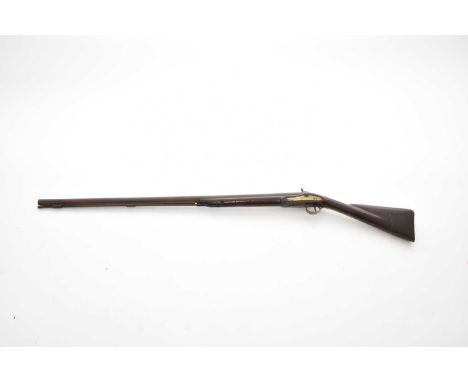 A percussion sporting gun, 19th century94cm smoothbore barrel with proof marks to the top flat, brass furniture including aco