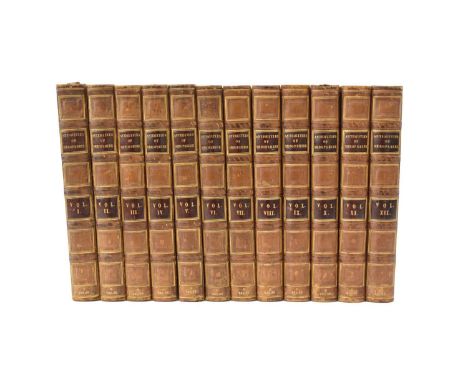 EYTON, Rev R W, Antiquities of Shropshire, 12 vols 1854-60. One of 300 sets. Full straight-grain morocco, marbled edges and e