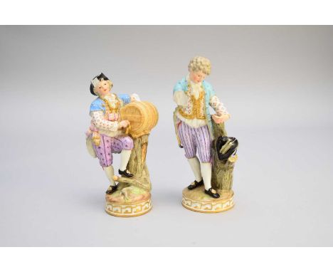 Two Meissen porcelain figureslate 19th centurymodel numbers F69 and F80, after original designs by Acier, comprising a figure