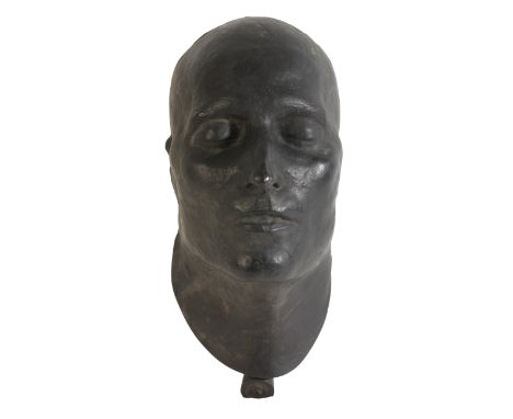 A BRONZE DEATH MASK OF NAPOLEON FROM THE DR ANTOMMARCHI CAST with foundry signature on the lower right 'FONDU PAR L RICHARD E