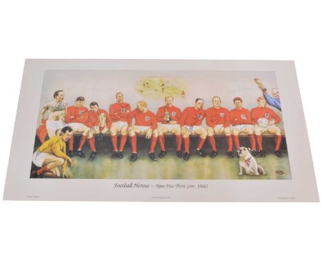 England 1966 Football World Cup Autographs Football Heroes - Nine Plus Three by John Edwards Signed by Gordon Banks, Nobby St