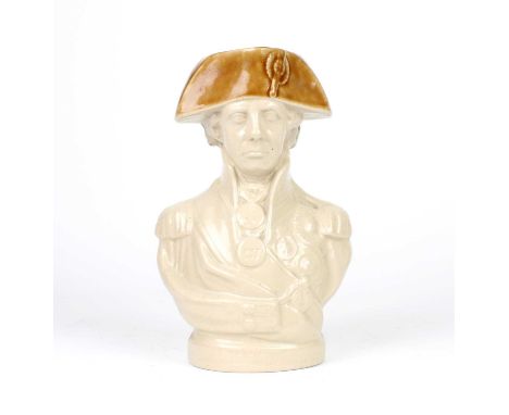 A Victorian "Admiral Lord Nelson" Salt-Glazed Character Jug An "Admiral Lord Nelson" Salt-Glazed Character Jug, circa mid-lat