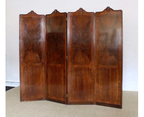 An Early 20th Century Mahogany Room Screen or Divider An Early 20th Century Mahogany Room Screen or Divider, composed of four