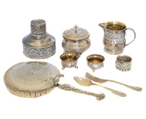 A selection of silver and white metal items, A selection of silver and white metal items, to include a Georgian silver jug, p