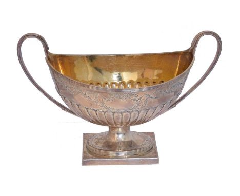 A George III silver twin handled sugar bowl,  A George III silver twin handled sugar bowl, Henry Chawner, London, 1794, gross