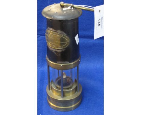 B.T. Thomas and Williams Ltd. of Aberdare brass miner's safety lamp.