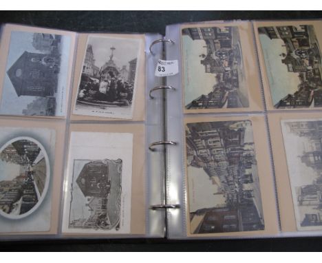 Postcard collection of Pontypridd area, with town views, streets, The Old Bridge, Treforest, Fralten Park, Albion Colliery.  