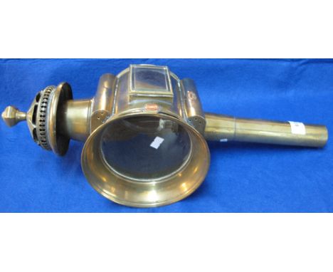 19th Century brass carriage lamp by Limehouse Lamp Co.