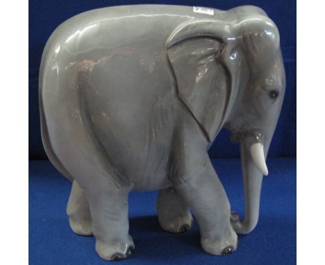 Ceramic model of an African elephant. 14" high.