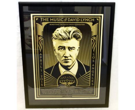 Shepard Fairey (Obey), 'Music of David Lynch' (David Lynch Foundation), a screen print released 01/04/15. Run 2100 signed and