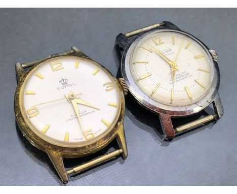 Two Vintage watches: Visconte Incabloc Antimagnetic &amp; TOPOL 77 Rubyflex