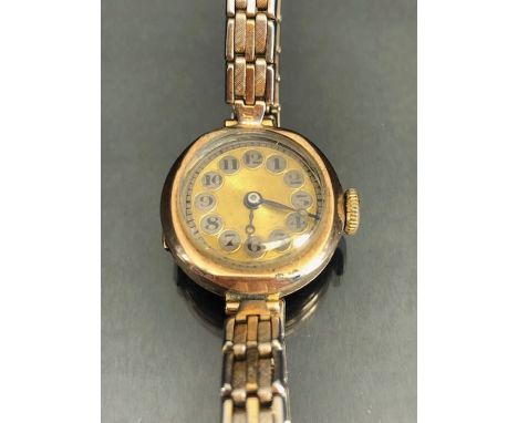 Buren Eldis 9ct gold manual-wind wristwatch