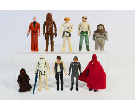 Star Wars - A collection of unboxed vintage figures including Obi-Wan Kenobi, Snowtrooper, Jawa, AT-AT Commander, Emperor's R