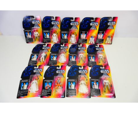 Star Wars - Kenner - 13 x carded Tri Logo figures dated 1995, all purchased in New Zealand and stored since. Includes Princes