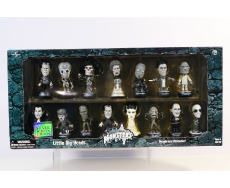 Little Big Heads - Sideshow Toys - A boxed set of 15 x Universal Studios Monsters figures including The Mummy and The Creatur
