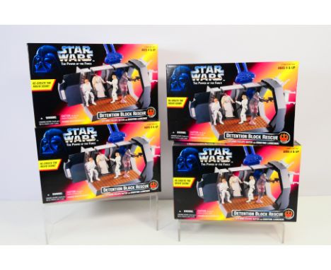 Star Wars - Kenner - New Old Stock - 4 x factory sealed The Power Of The Force detention Block sets # 27598. They appear Near