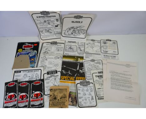 Star Wars - Kenner - Palitoy - A collection of vintage original Star Wars model instruction sheets including Ewok Combat Glid