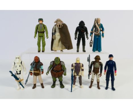 Star Wars - A collection of unboxed vintage figures including Bib Fortuna, Snowtrooper, Dengar, Endor Rebel Soldier, Lando Ca