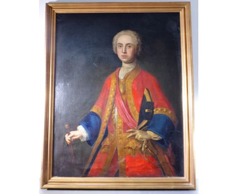 18th century Anglo-French School - Portrait of a young gentleman, possibly Prince Charles Edward Stuart (The Young Pretender)