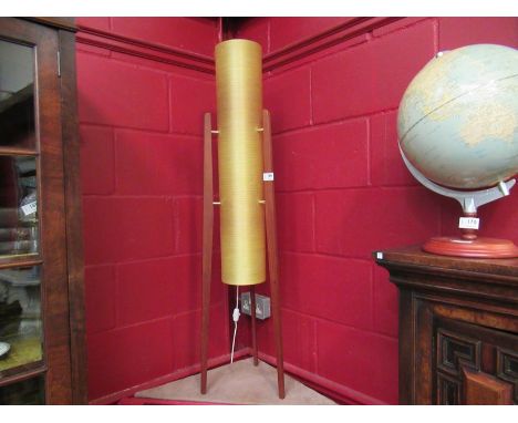 A retro 1970's rocket lamp, 113cm high
