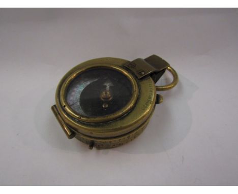 A WWI brass compass marked E. Koehn 1918 to back