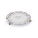 A GEORGE II SILVER SHAPED CIRCULAR SALVER