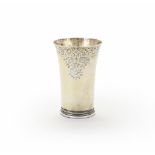 A LATE 17TH CENTURY SILVER GILT BEAKER