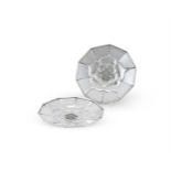 A PAIR OF SILVER DISHES