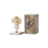 A LIMITED EDITION SILVER GILT SURPRISE CHRISTMAS CAROL BOX, HARK THE HERALD ANGELS SING