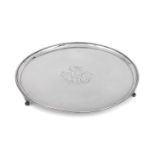 A GEORGE III SILVER CIRCULAR SALVER