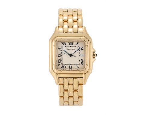 CARTIER, PANTHERE AN 18 CARAT GOLD BRACELET WATCH, CIRCA 2000Movement: Cal. 88, quartz, 9 jewels Case: 18 carat gold case, ca