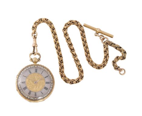 JOHN TAYLOR, LONDON AN 18 CARAT GOLD OPEN FACE POCKET WATCH, CIRCA 1836 Movement: Full plate Case: 18 carat gold three piece 