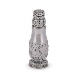 A SILVER ARTS AND CRAFTS SUGAR CASTER