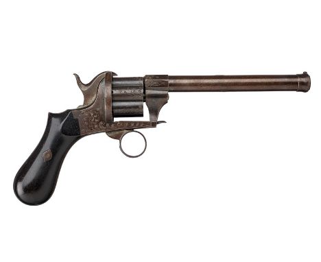A pin-fire revolver dating: third quarter of the 19th Century provenance: Central Europe Round, rifled, 9 mm cal. barrel, oct