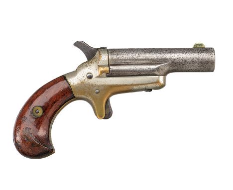 Colt Third Model Deringer dating: 1875-1890 provenance: USA Iron, 41 rim-fire cal. barrel marked "COLT", with foresight and r