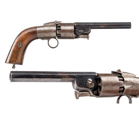 A percussion transition revolver dating: third quarter of the 19th Century provenance: Europe Octagonal, rifled, 9 mm cal. ba