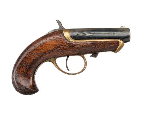 Williamson Single Shot Deringer dating: third quarter of the 19th Century provenance: USA Round, rifled, 41 cal. rim-fire bar