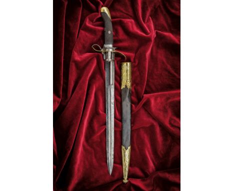 A very scarce luxury dagger with pin-fire revolver dating: third quarter of the 19th Century provenance: PerÃ¹ Straight, doub