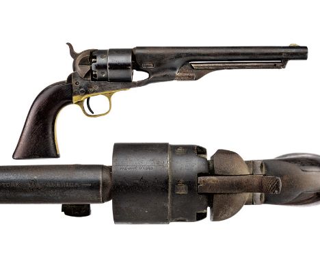 Colt Model 1860 Army Revolver dating: third quarter of the 19th Century provenance: USA Round, rifled, 44 cal. barrel with ad