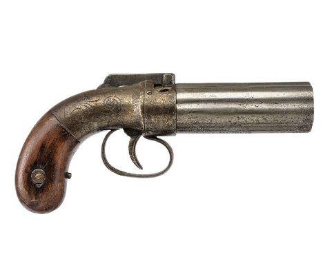 A six shot Allen and Thurber percussion pepperbox revolver dating: mid-19th Century provenance: USA A set of six, smooth, 8 m