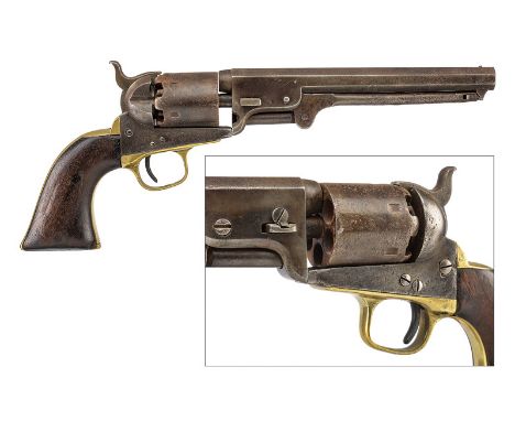 Colt Model 1851 Navy Revolver dating: third quarter of the 19th Century provenance: USA Octagonal, rifled, 36 cal. barrel wit