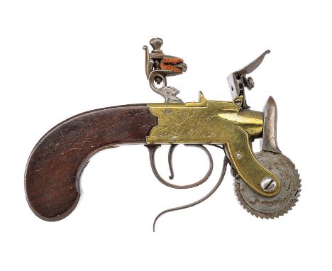 A rare flintlock powder tester by Evans dating: first quarter of the 19th Century provenance: London Short, brass barrel with
