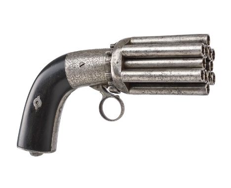 A very scarce 12 shot percussion pepperbox revolver by Mariette dating: mid-19th Century provenance: Liege A set of twelve, r